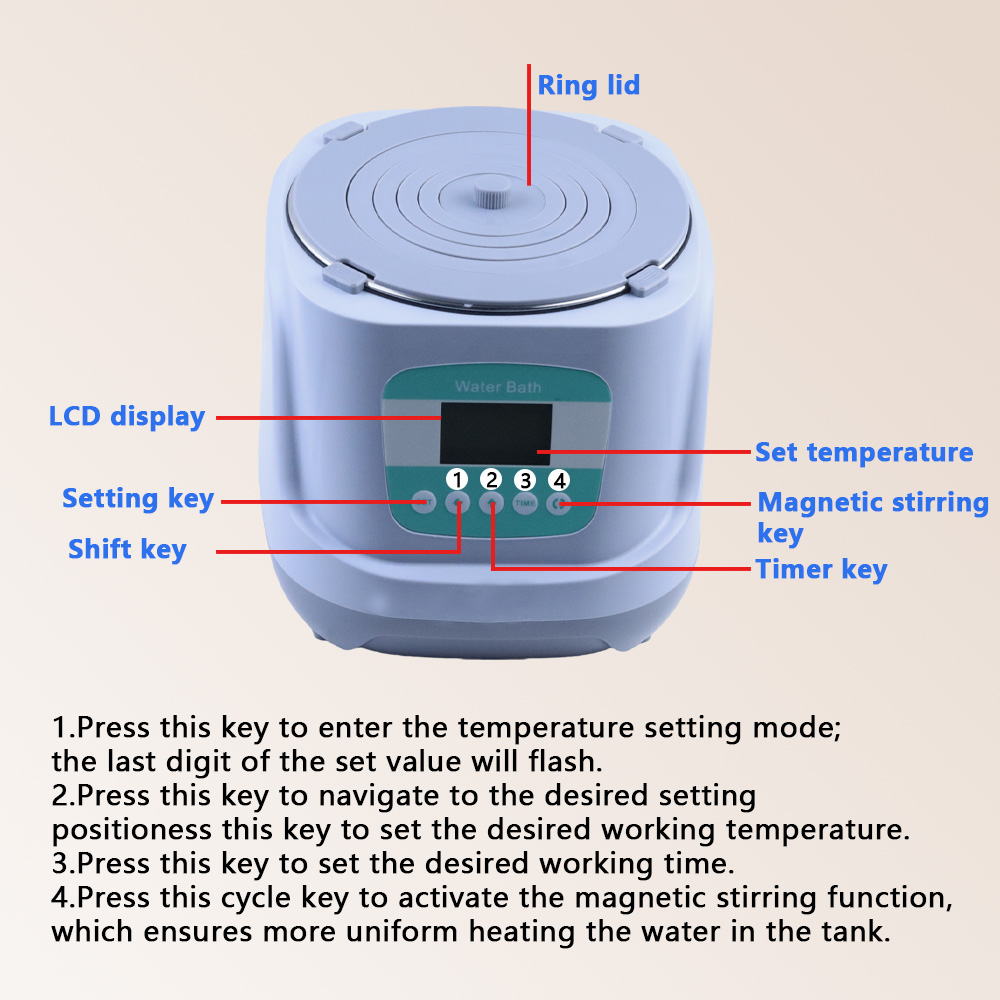 Water Bath Laboratory - Digital Lab Water Bath with Magnetic